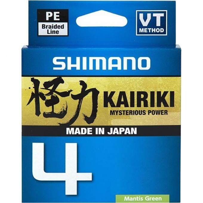 Леска плетёная SHIMANO KAIRIKI 4 PE 150 м зеленая 0.10 мм 6.8 кг LDM54TE0810015G Леска плетёная SHIMANO KAIRIKI 4 PE 150 м зеленая 0.10 мм 6.8 кг LDM54TE0810015G