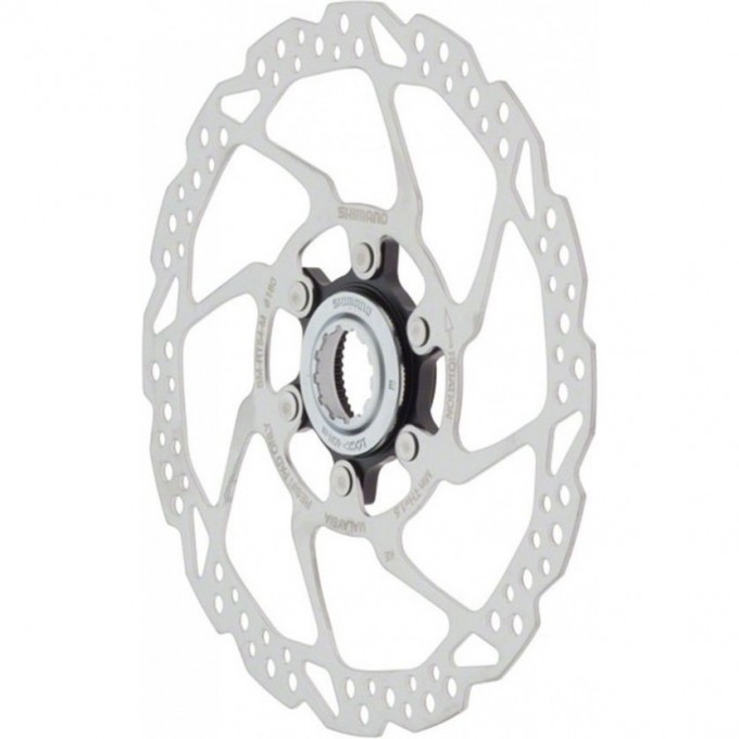 Тормозной диск SHIMANO, RT26, 180мм, 6-болт, только для пластиковых колодок ESMRT26M Тормозной диск SHIMANO, RT26, 180мм, 6-болт, только для пластиковых колодок ESMRT26M