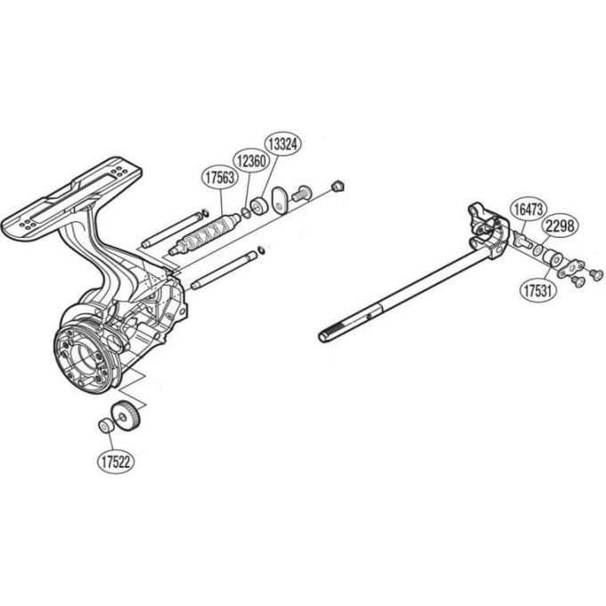 Запчасть для катушки SHIMANO OSCILLATION SETнабор для бесконечного винта PK0348 Запчасть для катушки SHIMANO OSCILLATION SETнабор для бесконечного винта PK0348