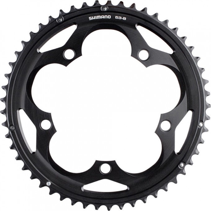 Звезда передняя SHIMANO 105, для FC-5700L, 53T-B черная Y1M398160 Звезда передняя SHIMANO 105, для FC-5700L, 53T-B черная Y1M398160